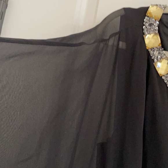 Theia Couture silk tunic with jewels. Size Medium - Picture 3 of 7